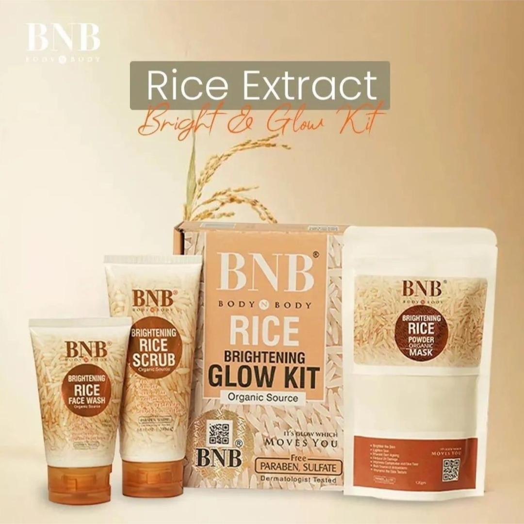 Skin Brightening Rice Facial Kit - Whitening and Exfoliating SetBEAUTY & PERSONAL CARE