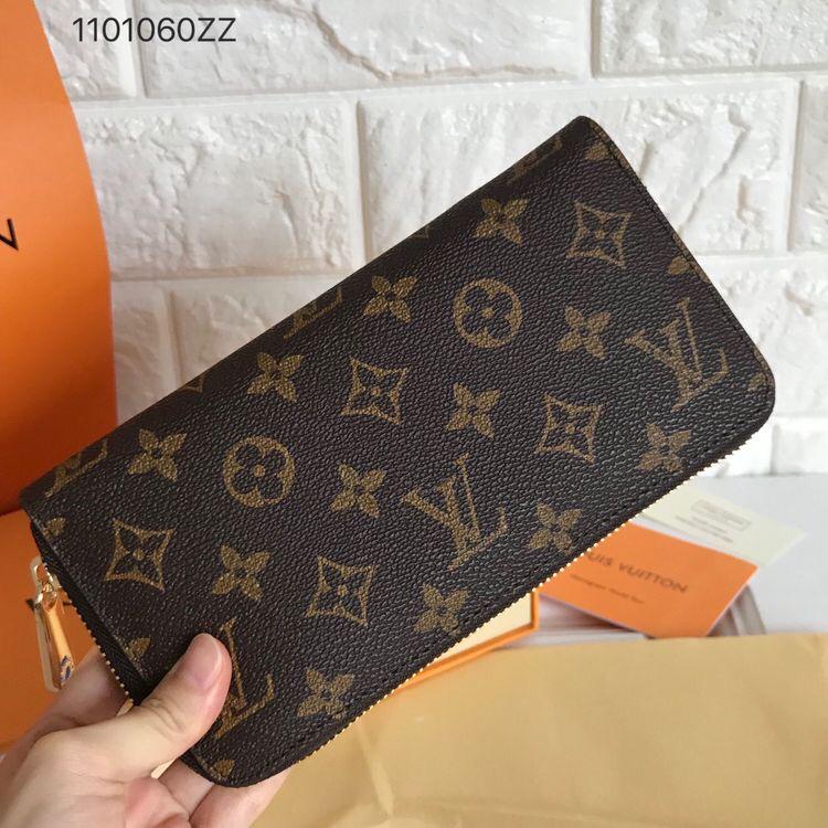 ( LV )High Quality Zipper Wallet With Dust Cover,Brand Card &amp; Brand as Picture