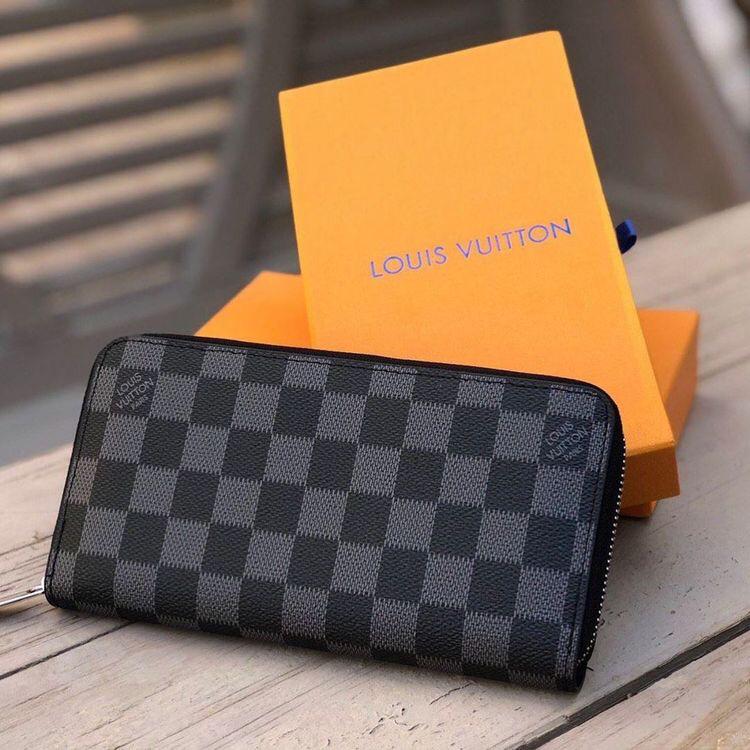 ( LV )High Quality Zipper Wallet With Dust Cover,Brand Card &amp; Brand as Picture