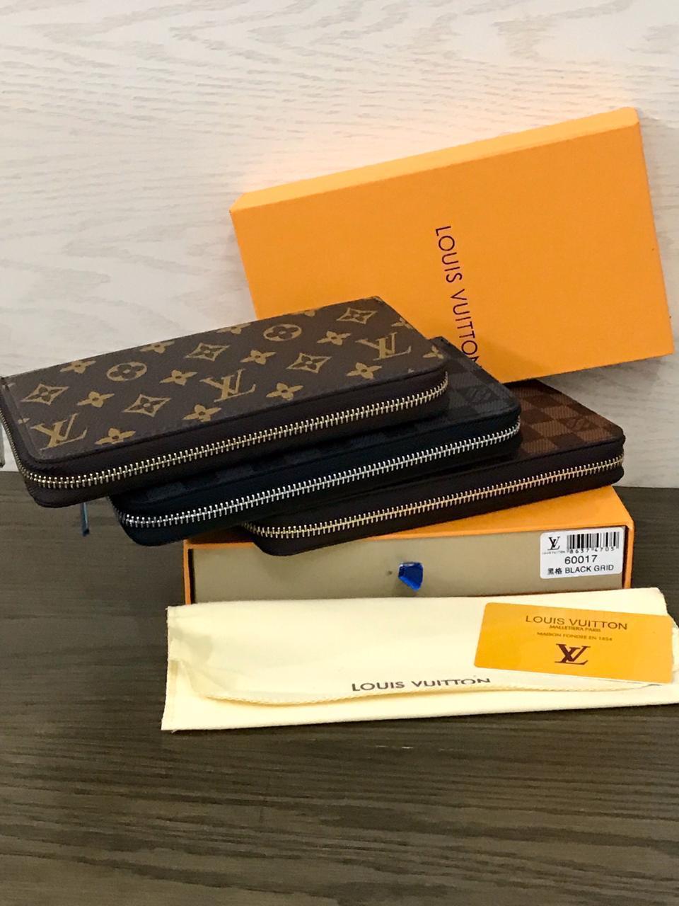 ( LV )High Quality Zipper Wallet With Dust Cover,Brand Card &amp; Brand as Picture