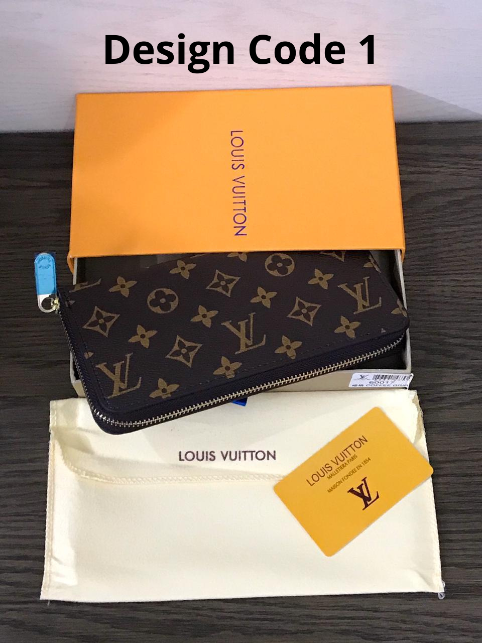 ( LV )High Quality Zipper Wallet With Dust Cover,Brand Card &amp; Brand as Picture