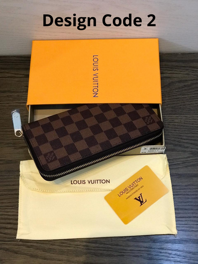 ( LV )High Quality Zipper Wallet With Dust Cover,Brand Card &amp; Brand as Picture