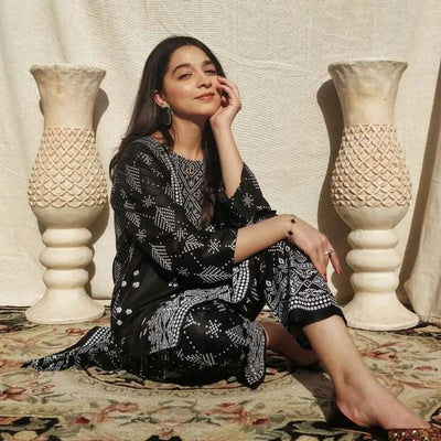 Lilen Block Print 2 Piece Suit